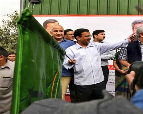 Delhi Cm Arvind Kejriwal Flags Off Standard Floor Buses