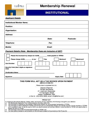 Fillable Online Institutional Renewal Form Fax Email Print Pdffiller