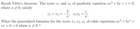 Solved Recall Vietes Theorem The Roots X1 And X2 Of