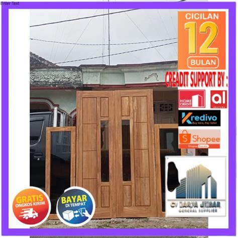 Jual Pintu Utama Daun Pintu Kayu Kamar Minimalis Mahoni Murah Ukuran