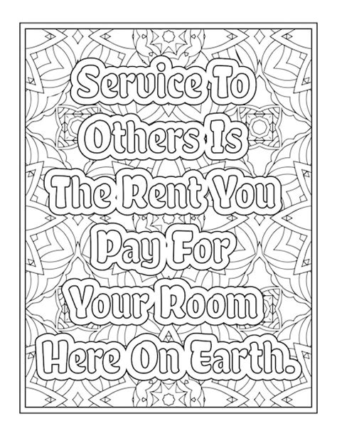 Premium Vector Volunteer Quotes Coloring Pages For Coloring Book