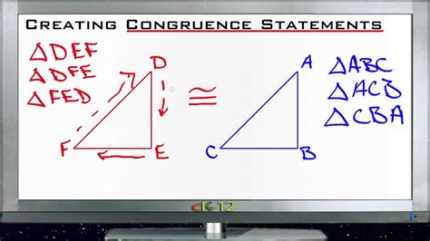 Creating Congruence Statements Lesson Basic Geometry Concepts Youtube