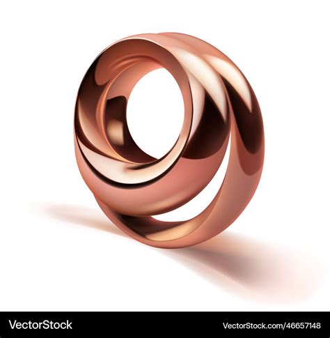 Abstract figure of two metal rings Royalty Free Vector Image