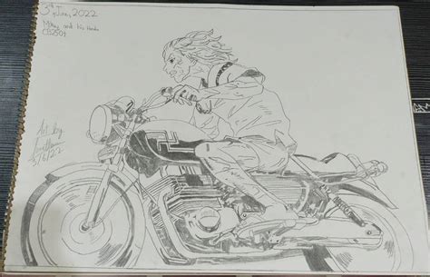 Mikey riding his Honda CB250t by pratham0201 on DeviantArt