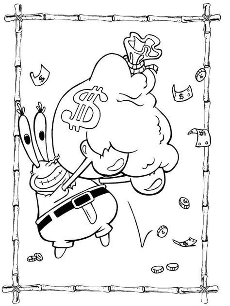 Mr Crab Spongebob Coloring Pages