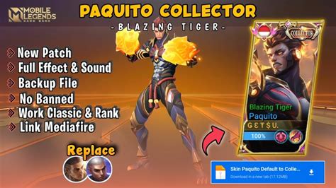 SCRIPT SKIN PAQUITO COLLECTOR NO PASSWORD FULL EFFECT SOUND NEW