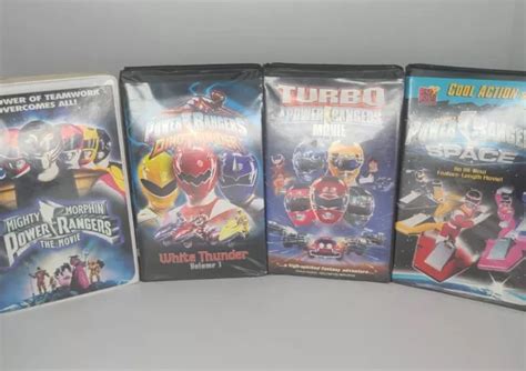 MIGHTY MORPHIN POWER Rangers VHS Tape Lot Of 4 Power Ranger Movies Free