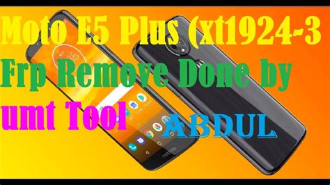 Moto E Plus Xt Frp Remove By Umt Youtube