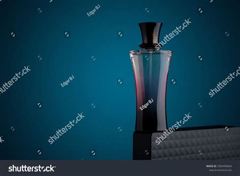 Elegant Shaped Perfume Bottle Dark Gradient Stock Photo 1835490664