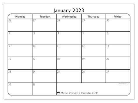 January Printable Calendars Michel Zbinden Us 35100 Hot Sex Picture