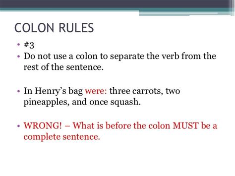 How To Use Colons Examples