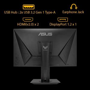 Asus Monitor Gamer Curvo Tuf Gaming Vg Vqm Full Hd De Pulgadas