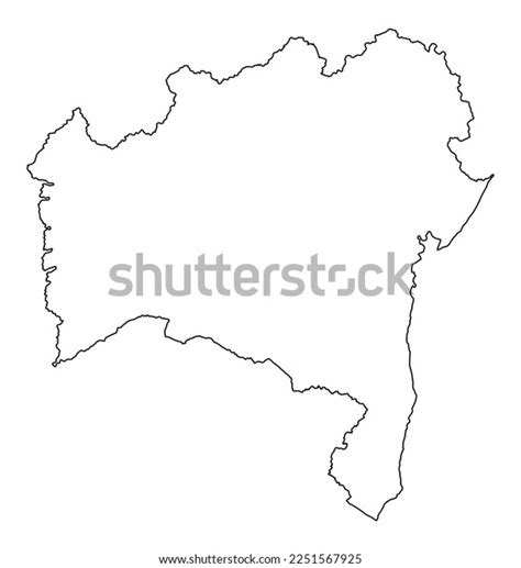 Bahia State Outline Map Isolated On Stock Illustration 2251567925 ...