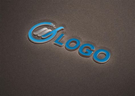 premium psd  logo mockup embossed logo mockup