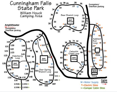 Cunningham Falls State Park Camping Map