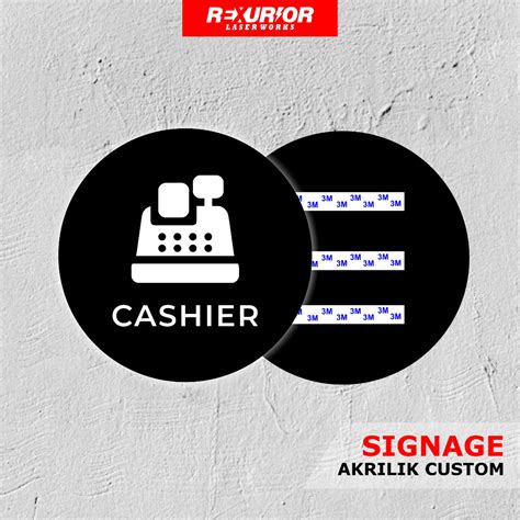 Jual Signage Cashier Signboard Akrilik Kasir Papan Penanda Shopee