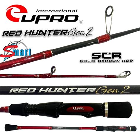 New 2022 EUPRO RED HUNTER GEN 2 Solid Carbon Spinning Casting Jigging