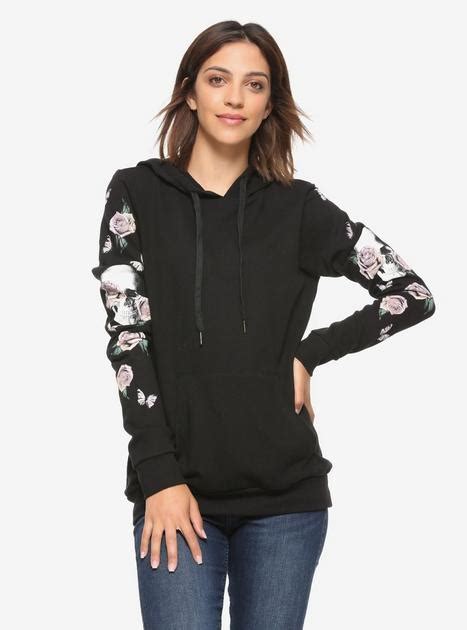 Skulls And Pink Roses Girls Hoodie Plus Size Hot Topic