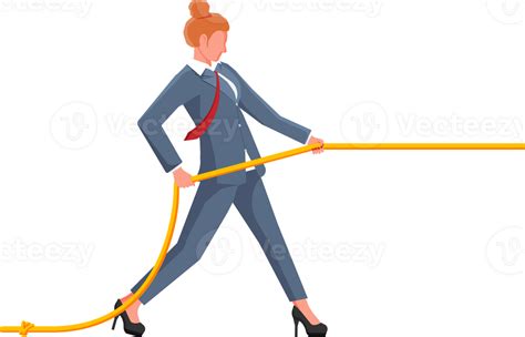 Businesswomen pull of rope 35715574 PNG