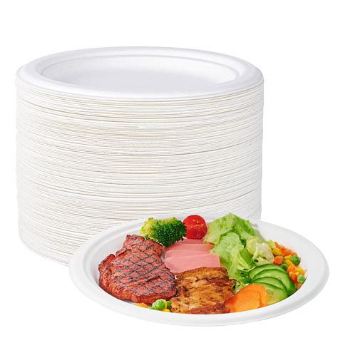 Buy Ecolipak Compostable Inch Paper Plates Pack Heavy Duty