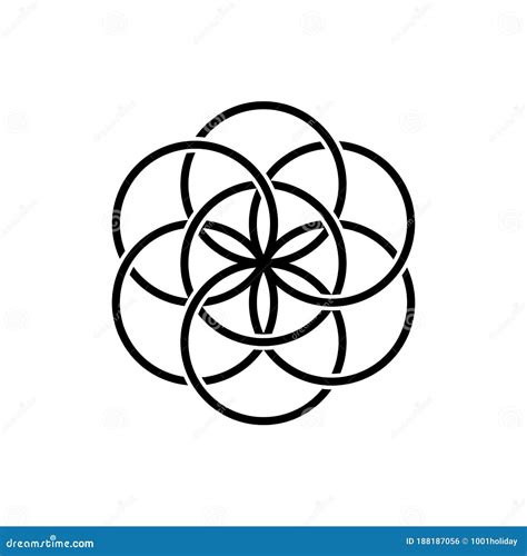 Seed Of Life Sacred Geometry Flower Of Life Metatrons Cube Colorful