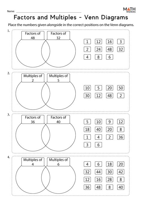 Factors And Multiples Worksheets Math Monks Worksheets Library