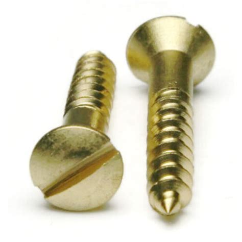 10 Slotted Oval Head Wood Screws Brass Screws For Wood Select Length