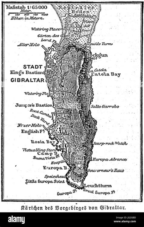 Mapa De Gibraltar Vintage Imágenes De Stock En Blanco Y Negro Alamy