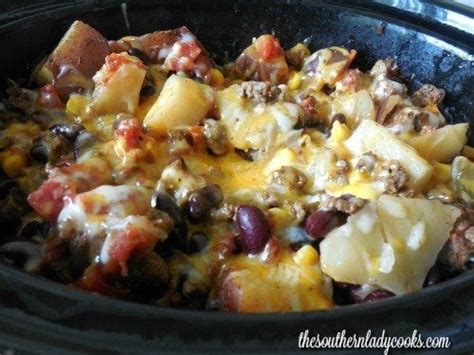 Crock Pot Cowboy Casserole The Southern Lady Cooks