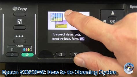 Epson Stylus Sx620fw How To Do Printhead Cleaning Cycles And Improve Print Quality Youtube