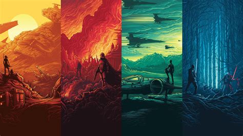 720x1280 resolution | 4-panel painting of Star Wars HD wallpaper ...