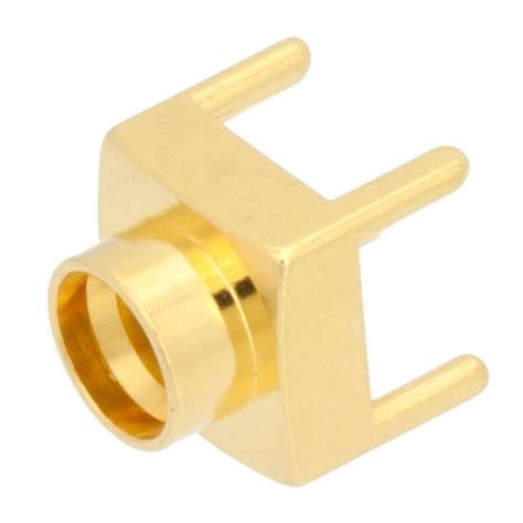 Smp Male Plug Limited Detent Pcb Connector Thru Hole Solder Square