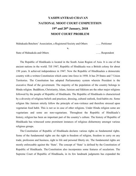 03 Moot Court Problem