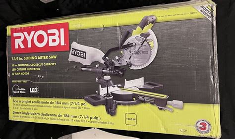 Ryobi 7 1 4 In Compound Sliding Miter Saw 10 Amp Corded Ebay