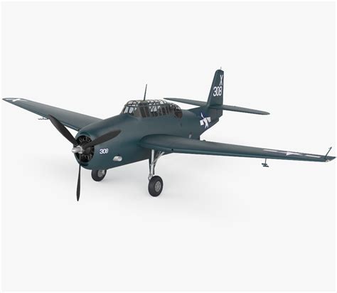 Grumman TBF Avenger 3D model - Aircraft on Hum3D