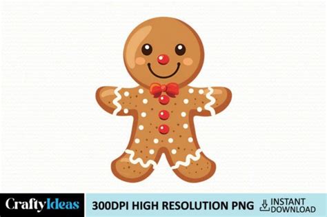 Gingerbread Man Sublimation Clipart Graphic By Craftyideas Creative