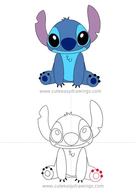 15 Easy Stitch Drawing Ideas How To Draw Stitch Stitch Drawing