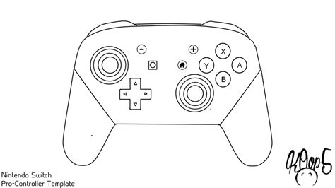 Nintendo Switch Pro-Controller Design Template by SupersonicKoopa on ...