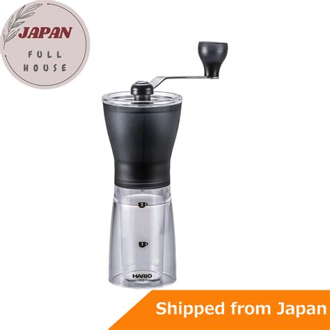 Hario Coffee Mill Transparent Black Hand Grinder Ceramic Slim Mss Tb