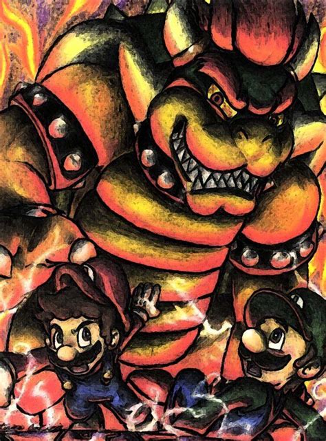 Mario And Luigi Vs Bowser By Supercaterina On Deviantart Mario And Luigi Mario Bros Mario Kart