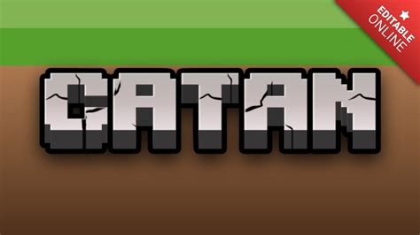 Catan D Minecraft G N Rateur D Effet De Texte