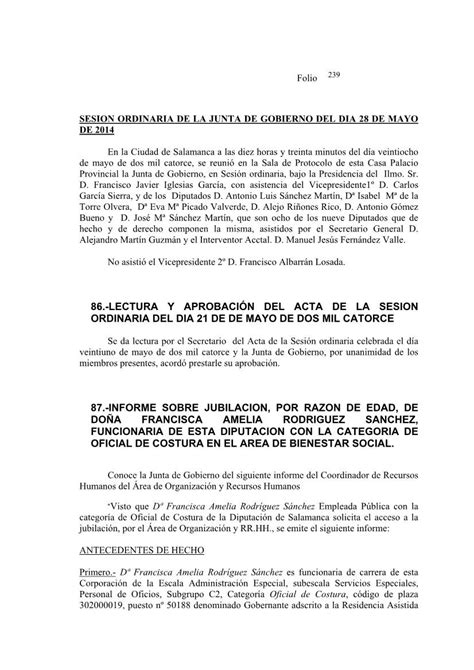 Lectura Y Aprobación Del Acta De La Sesion Ordinaria Del Dia 21 De De