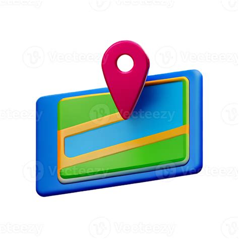 map 3d rendering icon illustration 28711433 PNG