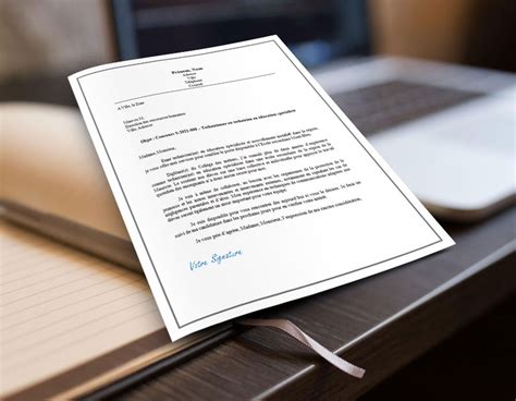 Technicienne ou technicien en éducation spécialisée - Lettre de