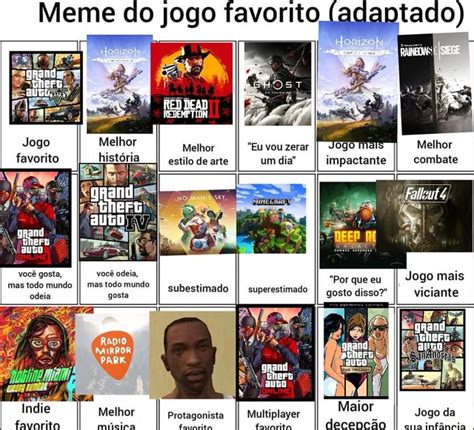 Meme Do Jogo Favorito Ladaptado Ande DEAD REDEMPTIO Melhor Melhor Eu