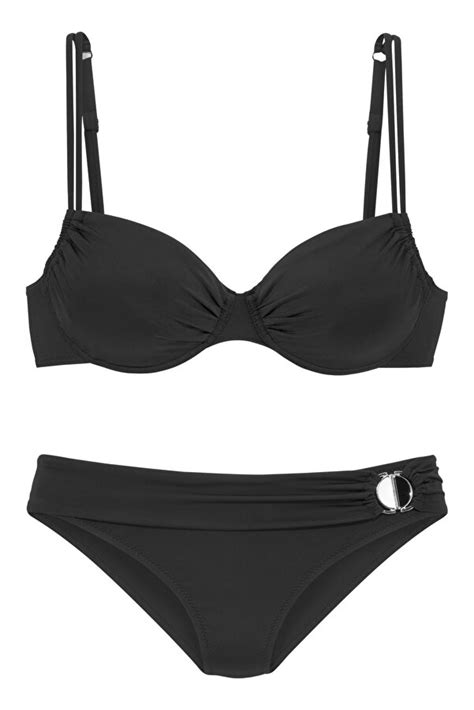 Jette Bikini Set Schwarz Unifarben Trendyol