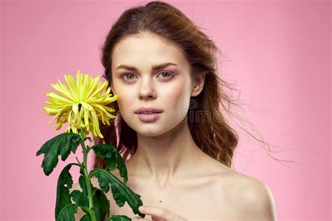 Sexy Nude Beautiful Woman Flower Stock Photos Free Royalty Free