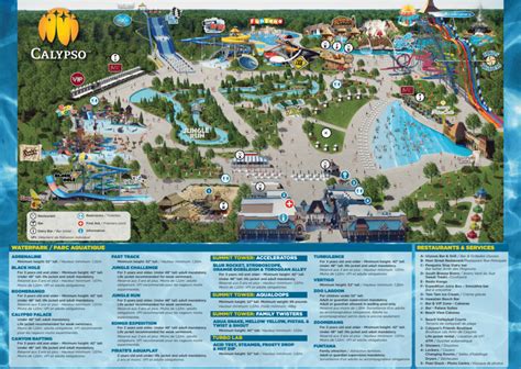 Calypso Theme Waterpark Map And Brochure 2019 2023