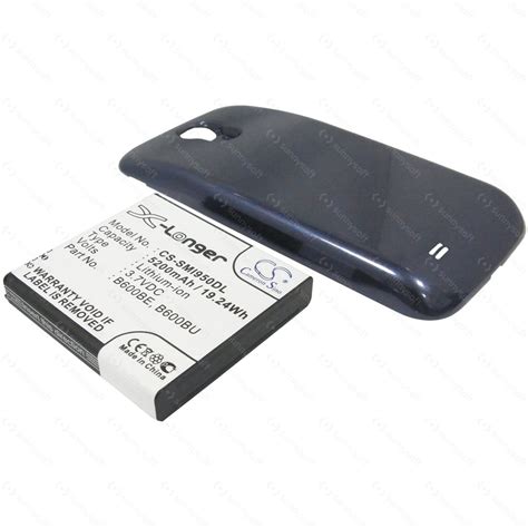 Baterie Pro Samsung Galaxy S4 Ekvb600bu 5200mah Li Ion Rozšířená Včetně Modrého Krytu