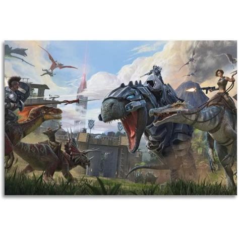 Ark Survival Evolved Extinction Affiche Classique D Corative Sur Toile